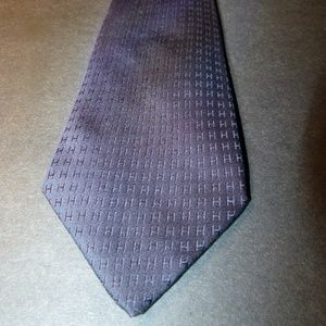 Hermes men's Blue Silk Tie